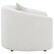 Pemberly Row Set of 2 Boucle Upholstered Sloped Arm Accent Chairs in Latte