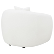 Pemberly Row Set of 2 Faux Sheepskin Upholstered Accent Chairs in Natural