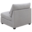 Pemberly Row Set of 2 Modern Upholstered Armless Chairs in Gray