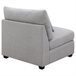 Pemberly Row Set of 2 Modern Upholstered Armless Chairs in Gray