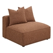 Pemberly Row Set of 2 Upholstered Armless Chairs in Terracotta