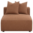 Pemberly Row Set of 2 Upholstered Armless Chairs in Terracotta