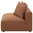 Pemberly Row Set of 2 Upholstered Armless Chairs in Terracotta