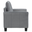 Pemberly Row Set of 2 Upholstered Rolled Arm Accent Chairs in Grey