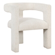 Pemberly Row Set of 2 Boucle Upholstered Accent Side Chairs in White