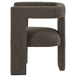 Pemberly Row Set of 2 Boucle Upholstered Accent Side Chairs in Chocolate Brown