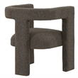 Pemberly Row Set of 2 Boucle Upholstered Accent Side Chairs in Chocolate Brown