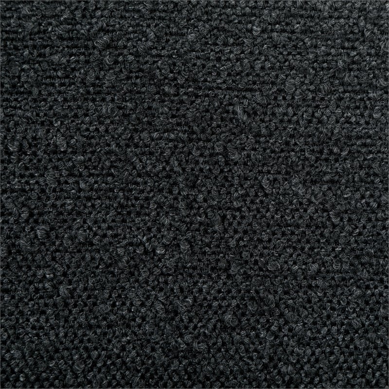 Pemberly Row Set of 2 Boucle Upholstered Accent Side Chairs in Black
