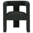 Pemberly Row Set of 2 Boucle Upholstered Accent Side Chairs in Black