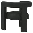Pemberly Row Set of 2 Boucle Upholstered Accent Side Chairs in Black