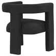 Pemberly Row Set of 2 Boucle Upholstered Accent Side Chairs in Black