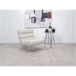 Pemberly Row Set of 2 Boucle Upholstered Armless Acrylic Chairs in Ivory