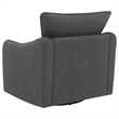 Pemberly Row Set of 2 Upholstered Sloped Arm Swivel Glider Chairs in Charcoal