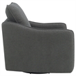 Pemberly Row Set of 2 Upholstered Sloped Arm Swivel Glider Chairs in Charcoal