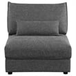 Pemberly Row Set of 2 Modern Upholstered Armless Chairs in Black