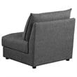 Pemberly Row Set of 2 Modern Upholstered Armless Chairs in Black