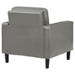 Pemberly Row Set of 2 Upholstered Track Arm Accent Chairs in Grey