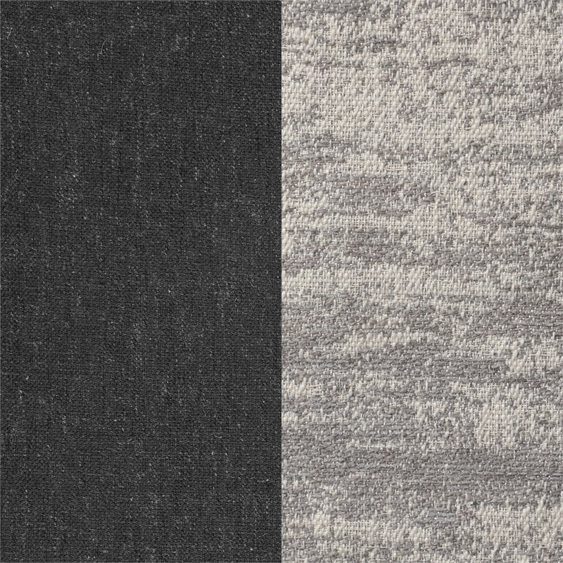Pemberly Row Set of 2 Modern Upholstered Armless Chairs in Charcoal