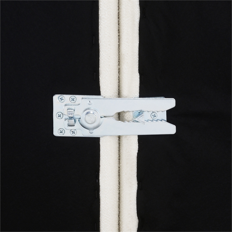 Pemberly Row Set of 2 Boucle Upholstered Armless Chairs in Ivory