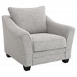 Pemberly Row Set of 2 Boucle Upholstered Chairs in Light Grey