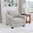 Pemberly Row Set of 2 Boucle Upholstered Chairs in Light Grey