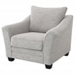 Pemberly Row Set of 2 Boucle Upholstered Chairs in Light Grey