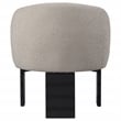 Pemberly Row Set of 2 Boucle Upholstered Barrel Back Accent Chairs in Beige