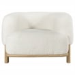 Pemberly Row Set of 2 Upholstered Barrel Back Accent Chairs in Ivory