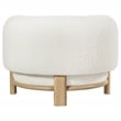 Pemberly Row Set of 2 Upholstered Barrel Back Accent Chairs in Ivory