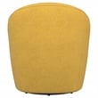 Pemberly Row Set of 2 Upholstered Barrel Accent Swivel Chairs in Mustard Yellow