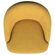 Pemberly Row Set of 2 Upholstered Barrel Accent Swivel Chairs in Mustard Yellow