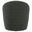 Pemberly Row Set of 2 Upholstered Barrel Accent Swivel Chairs in Hunter Green