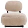 Pemberly Row Set of 2 Upholstered Armless Accent Chairs in Camel