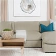 Pemberly Row Set of 2 Modern Upholstered Armless Chairs in Sand