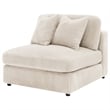 Pemberly Row Set of 2 Modern Upholstered Armless Chairs in Sand