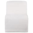 Pemberly Row Set of 2 Upholstered Curved Armless Accent Chairs in Ivory