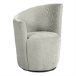 Pemberly Row Set of 2 Upholstered Swivel Chair Curved Backrest in Dove Grey