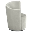 Pemberly Row Set of 2 Upholstered Swivel Chair Curved Backrest in Dove Grey