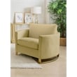 Pemberly Row Set of 2 Upholstered Curved Track Arm Chairs in Camel