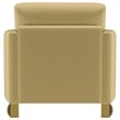 Pemberly Row Set of 2 Upholstered Curved Track Arm Chairs in Camel