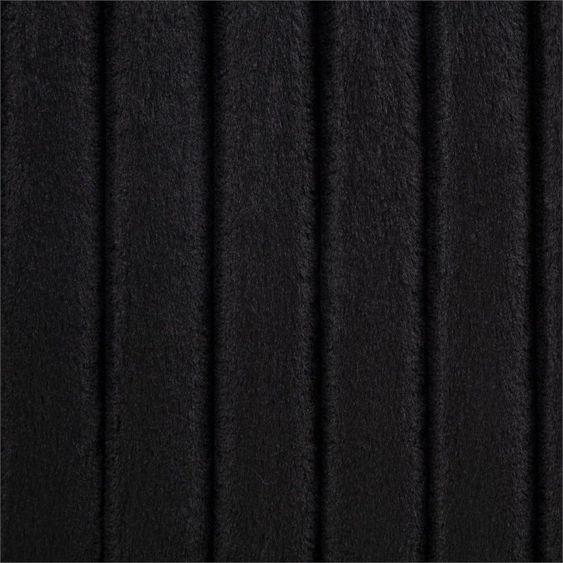 Pemberly Row Set of 2 Corduroy Fabric Swivel Accent Arm Chairs in Black