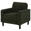 Pemberly Row Set of 2 Fabric Track Arm Accent Chairs in Matcha Green