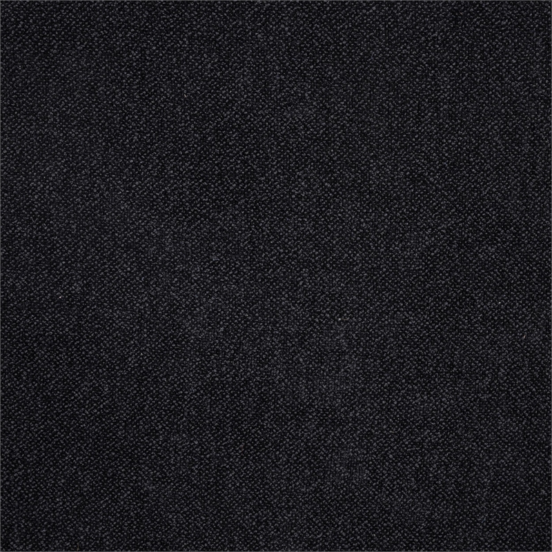 Pemberly Row Set of 2 Upholstered Fabric Track Arm Accent Chairs in Black