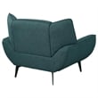 Pemberly Row Set of 2 Upholstered Flared Arm Accent Chairs in Teal Blue
