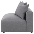 Pemberly Row Set of 2 Modern Upholstered Armless Chairs in Gray