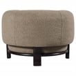 Pemberly Row Set of 2 Upholstered Barrel Back Accent Chairs in Mushroom