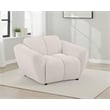 Pemberly Row Set of 2 Upholstered Chenille Splayed Arm Accent Chairs in Beige