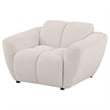 Pemberly Row Set of 2 Upholstered Chenille Splayed Arm Accent Chairs in Beige