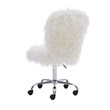 Pemberly Row Set of 2 Faux Fur Upholstered Armless Office Task Chair & Desk