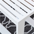 Pemberly Row Set of 3 Outdoor Bench With Slatted Back and Cushion & Side Tables